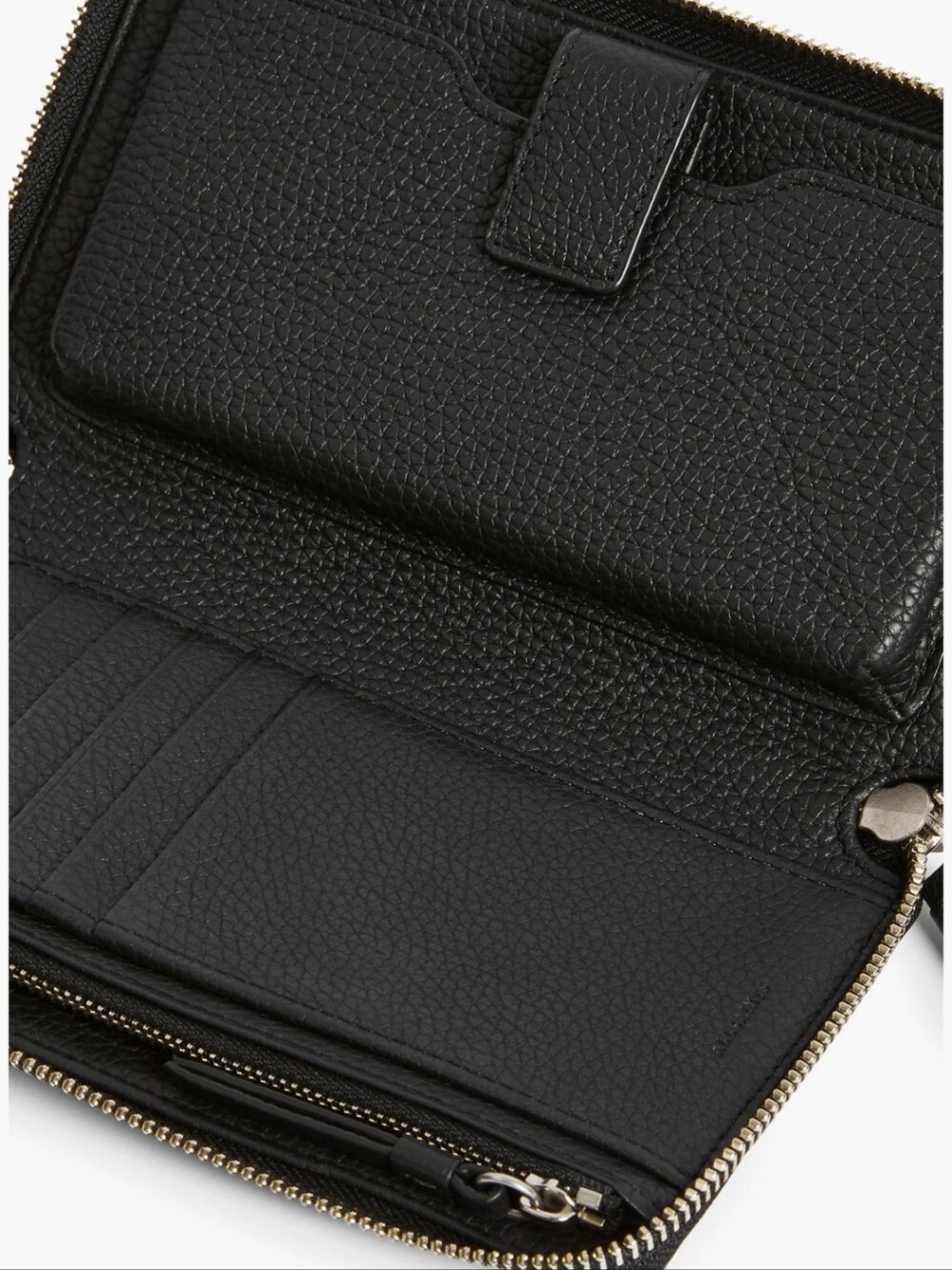 Allsaints Fetch Leather Phone Wristlet - Picture 2 of 10
